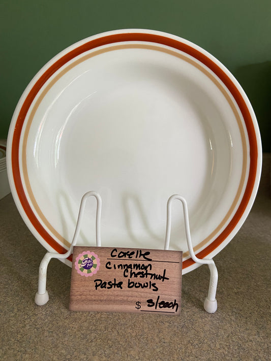 CORELLE CINNAMON CHESTNUT PASTA BOWLS
