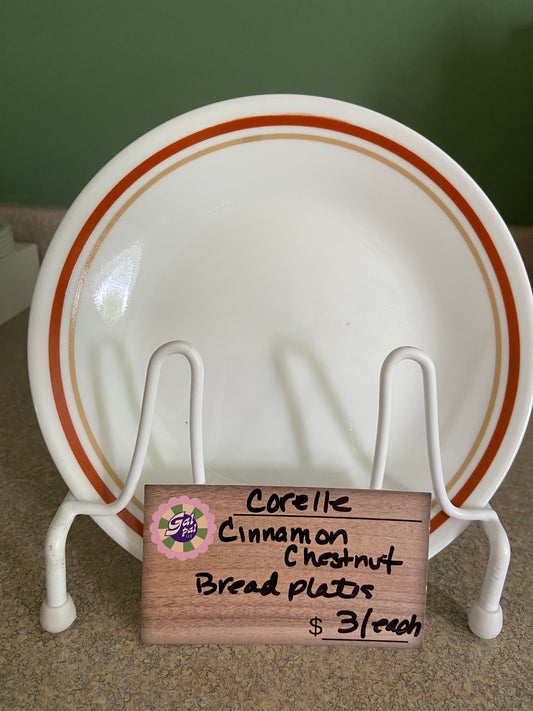 CORELLE CINNAMON CHESTNUT BREAD PLATES