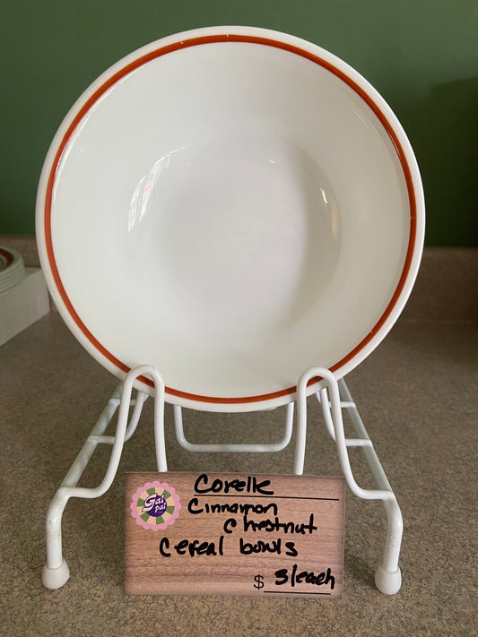 CORELLE CINNAMON CHESTNUT CEREAL BOWLS