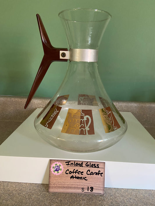 INLAND GLASS COFFEE CARAFE ATOMIC