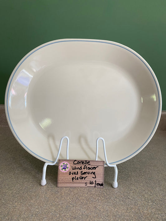 CORELLE WINDFLOWER OVAL SERVING PLATTER