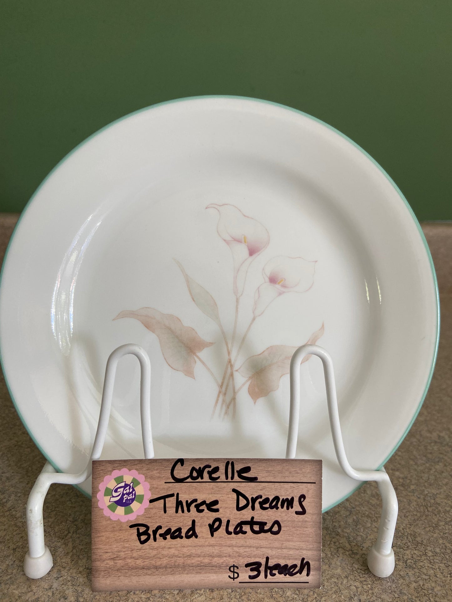 CORELLE THREE DREAMS BREAD PLATES