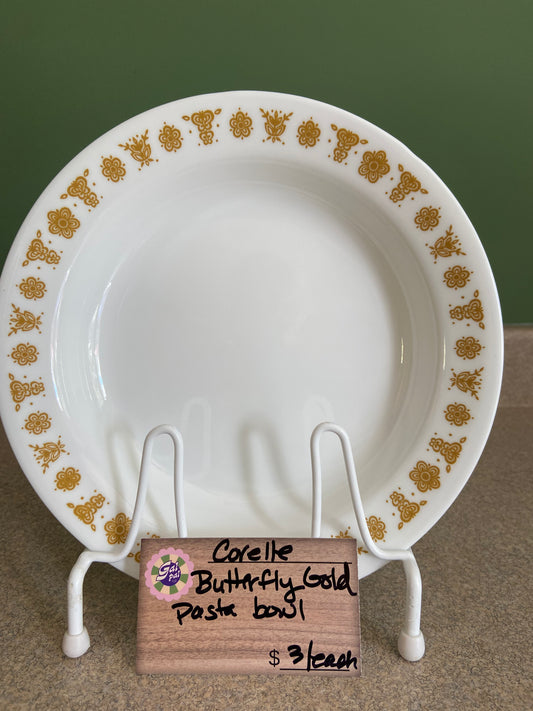 CORELLE BUTTERFLY GOLD PASTA BOWL