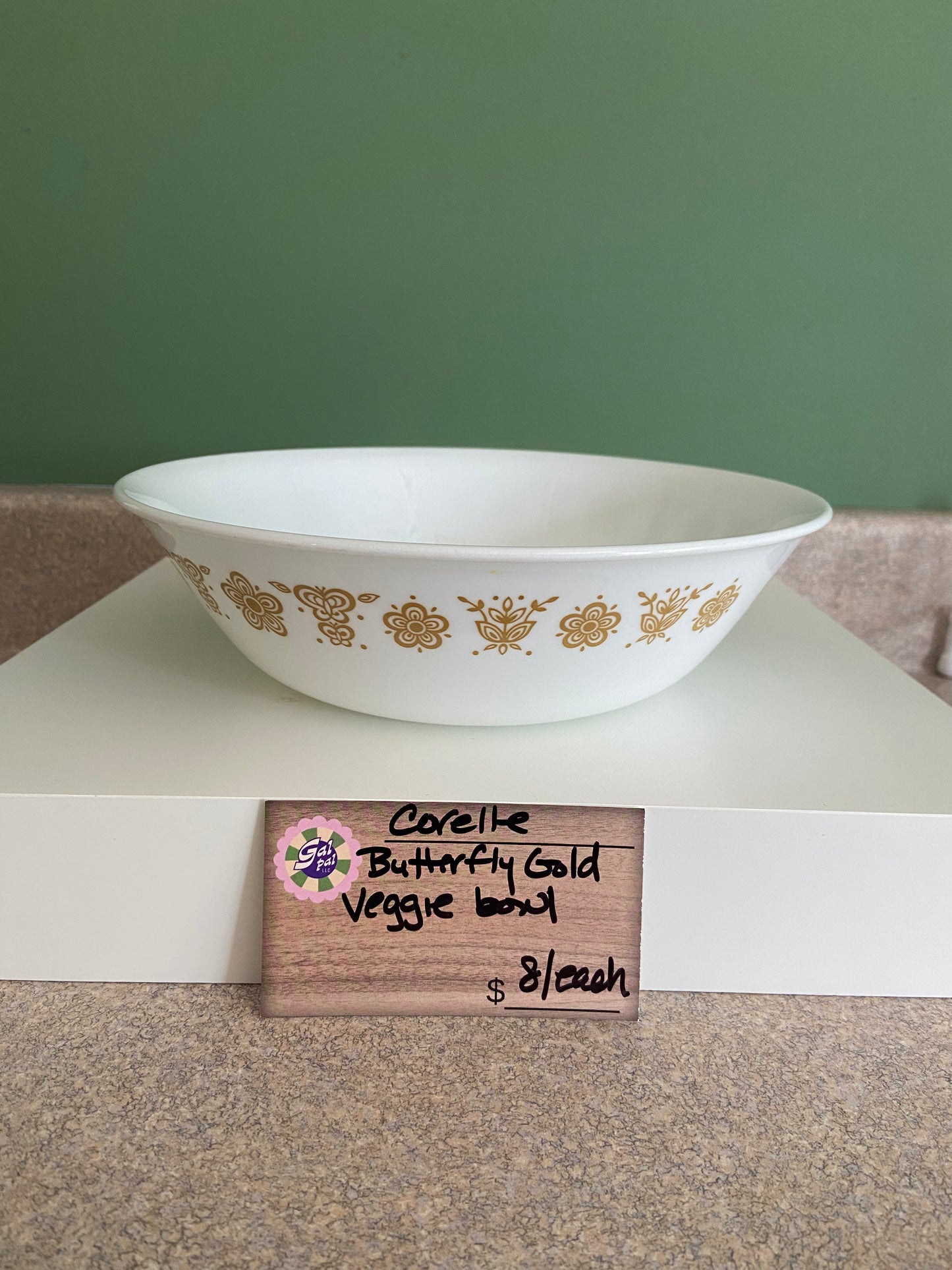 CORELLE BUTTERFLY GOLD VEGGIE BOWL