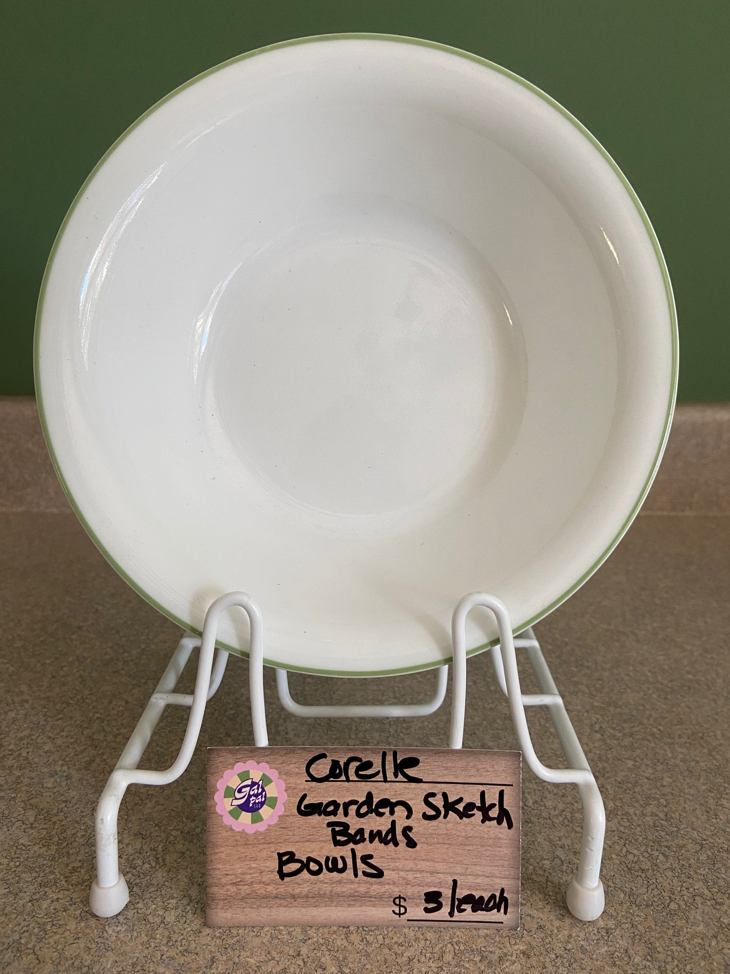 CORELLE GARDEN SKETCH BANDS CEREAL BOWL