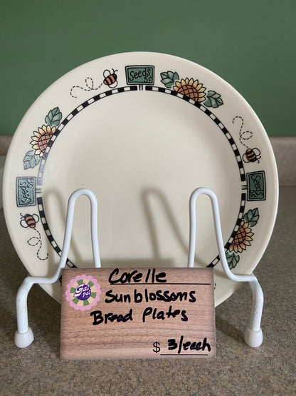 CORELLE SUNBLOSSOMS BREAD PLATES