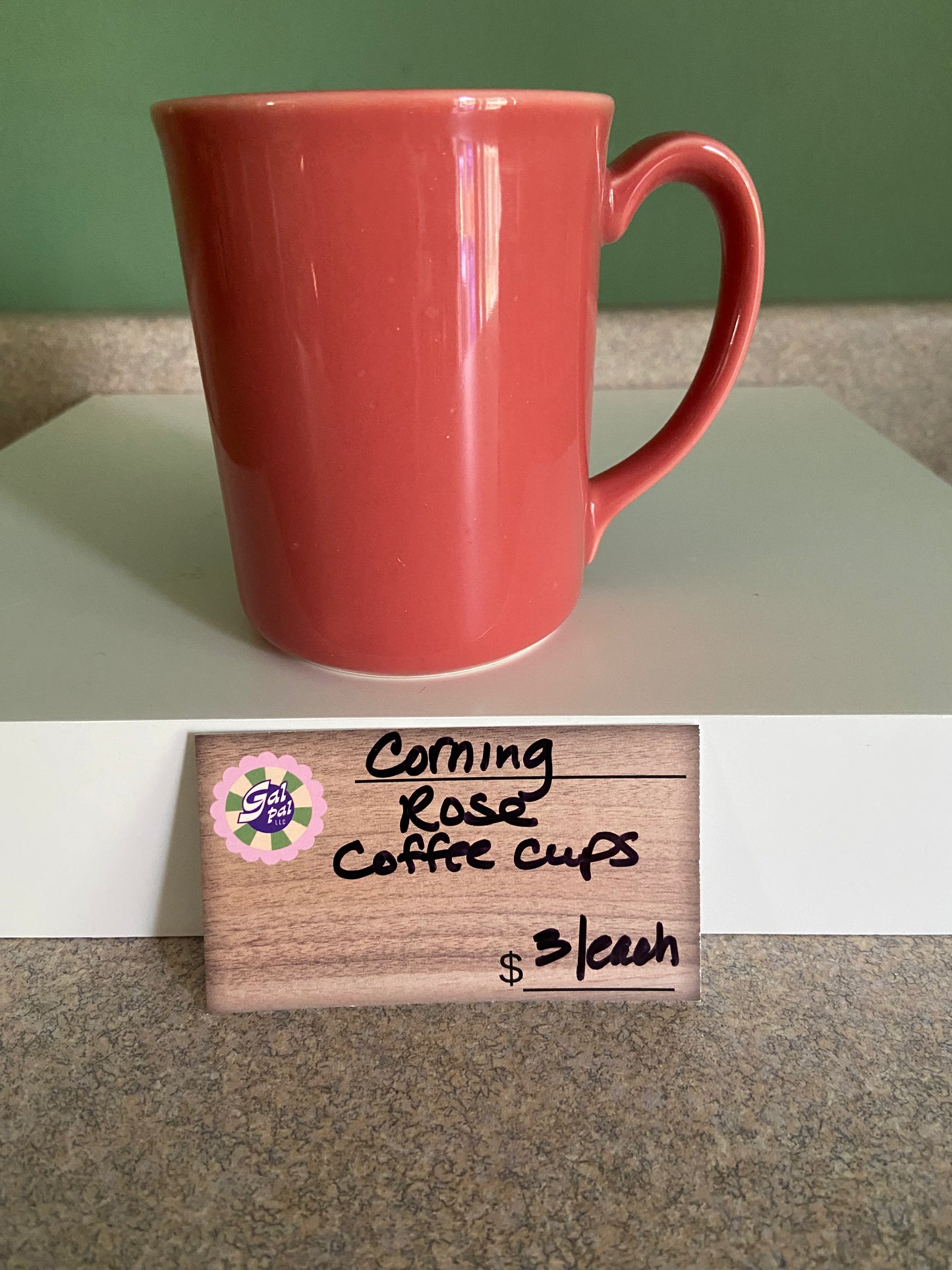 CORNING ROSE COFFEE CUPS