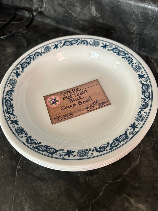 CORELLE OLD TOWN BLUE SOUP BOWL