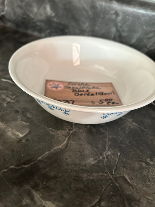 CORELLE SNOWFLAKE BLUE CEREAL BOWL