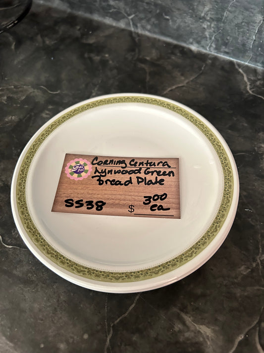CORNING CENTURA LYNWOOD GREEN BREAD PLATE