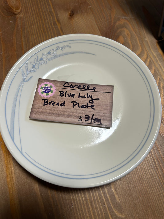CORELLE BLUE LILY BREAD PLATE