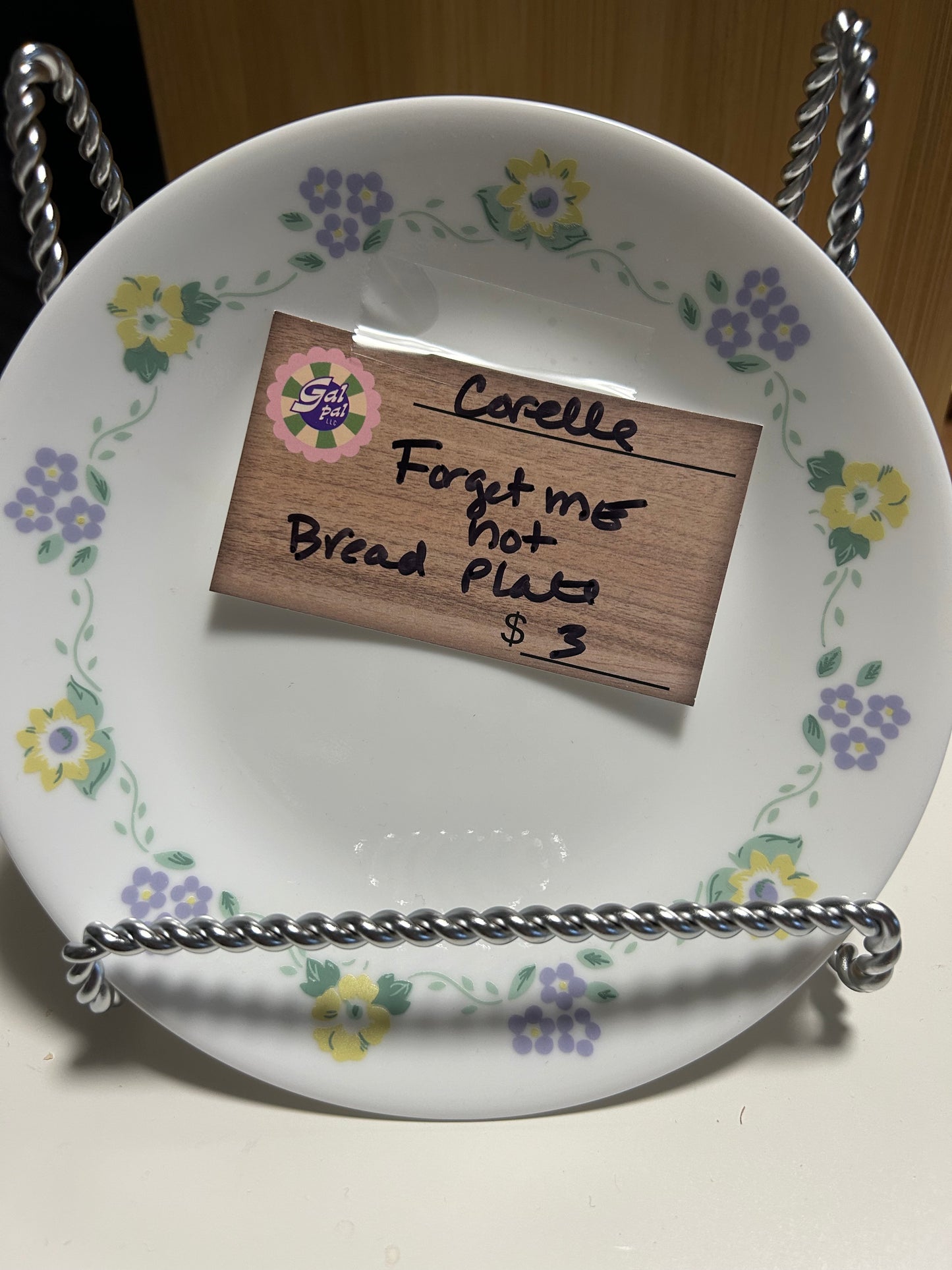 CORELLE FORGET ME NOT BREAD PLATE
