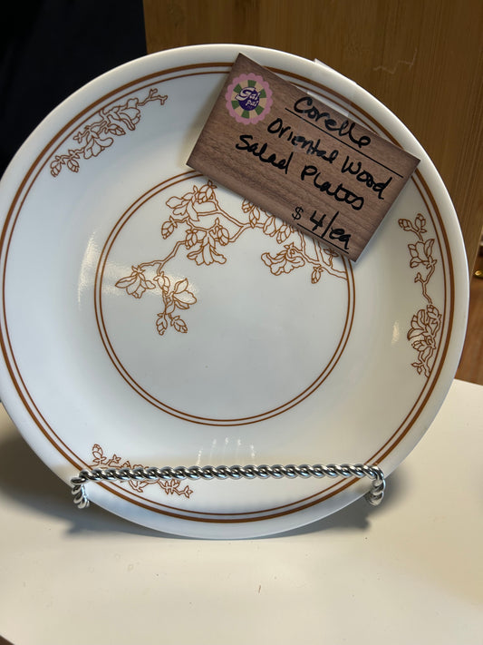 CORELLE ORIENTAL WOOD SALAD PLATE