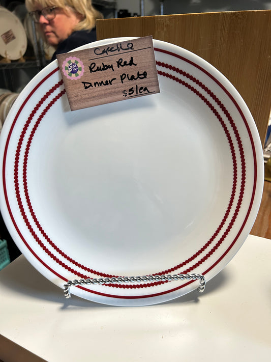 CORELLE RED RUBY DINNER PLATE
