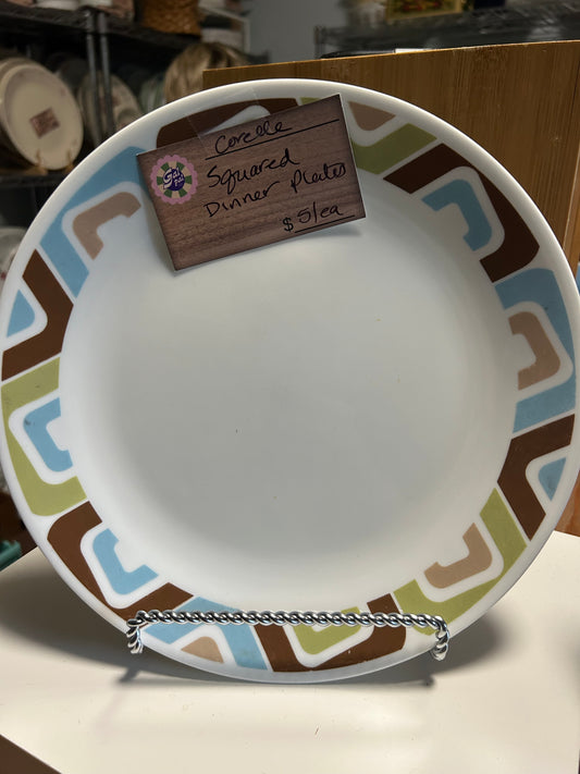 CORELLE SQUARED DINNER PLATE