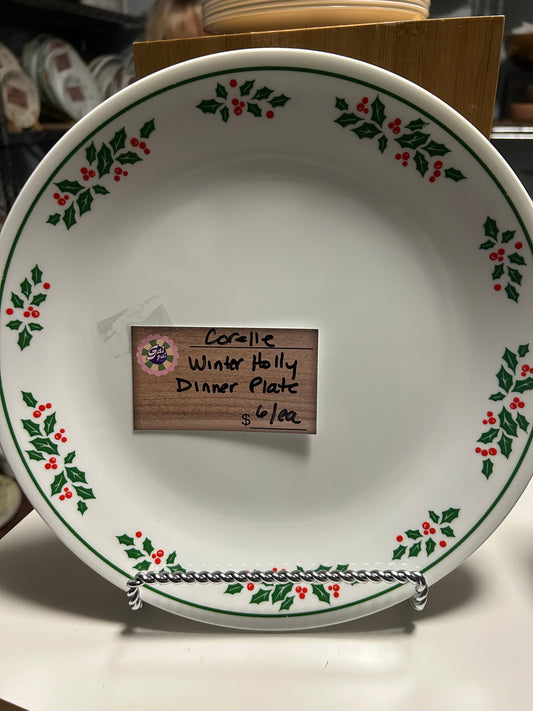CORELLE WINTER HOLLY DINNER PLATE