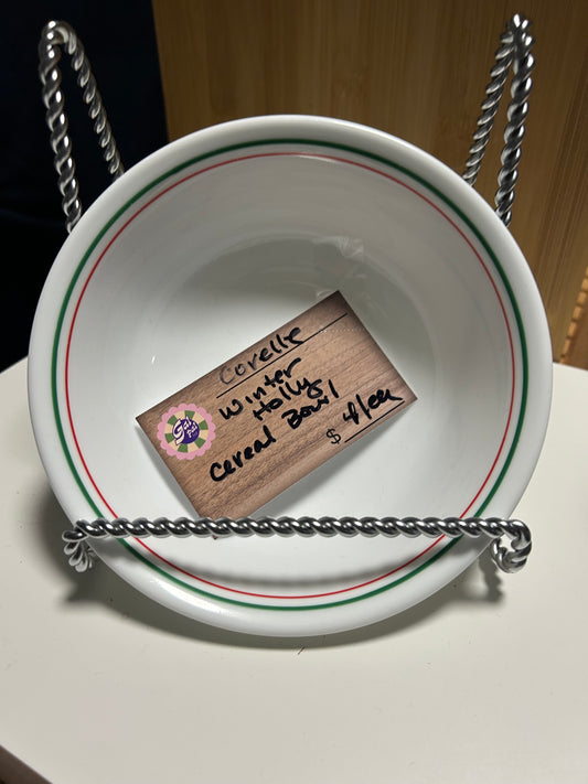 CORELLE WINTER HOLLY CEREAL BOWL