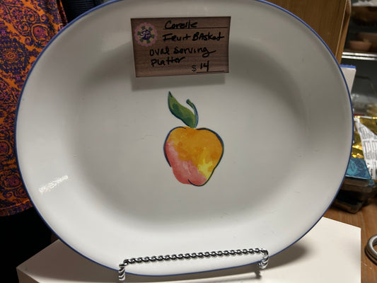CORELLE FRUIT BASKET OVAL SERVING PLATTER