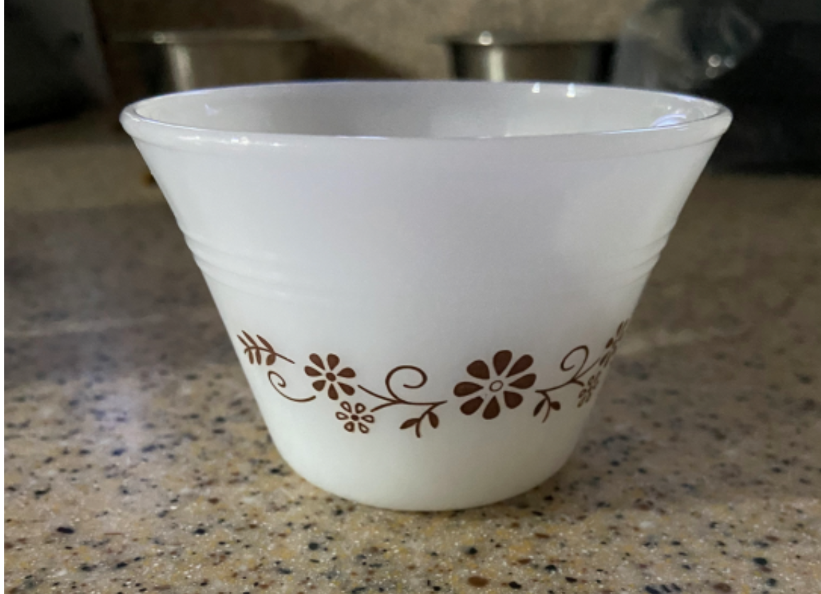Pyr-O-Rey Brown Daisy Ramekin
